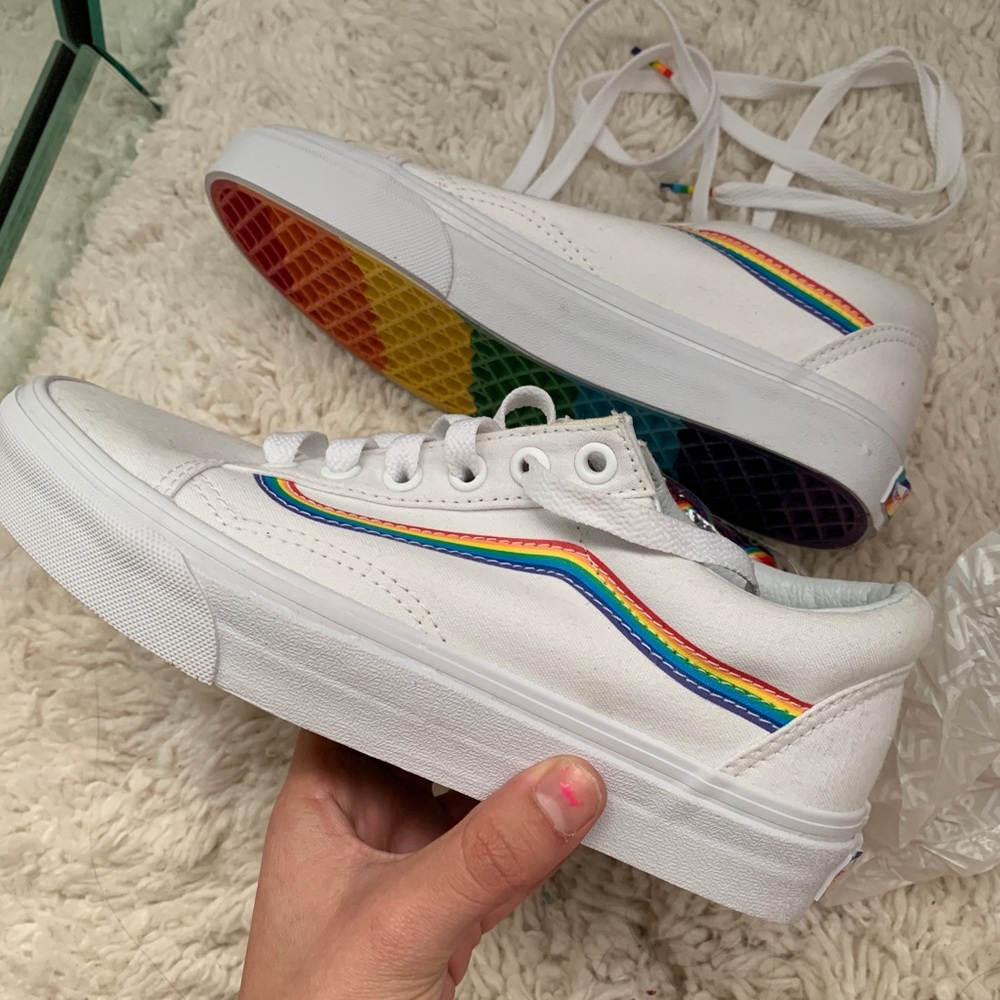 Rainbow old school vans